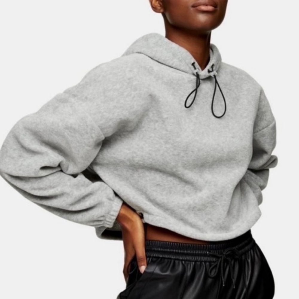 Topshop Light Gray Hoodie